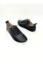 Black Elastic Laced Orthopedic Daily Mother Light Sole Laser Perforated Shoes Vdz03041 - 7