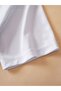 Crop Baby Tee Women's T-Shirt Slim Fit Basic Baby Tee 100% Cotton Minimal Printed Trendy Top White - 4