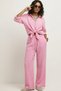 Women's Blue Muslin Fabric Elastic Waist Wide Leg Pants Summer Comfortable Cut - 3