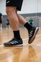 Black Lace-Up Non-Slip Rubber Futsal Shoes Comfortable Sneakers for Indoor Football - 6