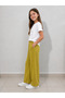 50905-26 Girls' Wide-Leg Pants and Printed White T-Shirt Set Comfortable Casual Summer Outfit - 7