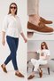 Gracia Genuine Suede Leather Women's Loafer Shoes Non-Slip Sole Orthopedic Mothers Summer Shoes - 5