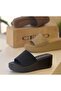 9987-6 Women's Stone Slippers with Filled Heels - 3