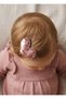 Stylish and Shiny Sequined Heart Figured Light Metallic Purple Hairless Baby Clip with Sequins for Babies