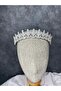 Sparkling Zircon Stone Bridal Crown Wedding Hair Accessory Elegant and Modern Model - 4