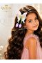 Giant Large Tulle Butterfly-Shaped Lilac Purple Tulip Hanging Stone Bow Clasp with Pins - 2