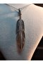 Feather Detailed Steel Necklace Unisex - 3