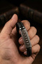 Men's Black Leather Bracelet Steel Antique Greek Patterned Black Hair Braid Leather Magnetic Lock Bracelet - 4