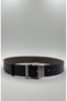 Women's Thick Black Belt with Antique Silver Buckle, Matching with Trousers, Jackets, and Dresses - 3