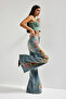 İts Basic Women's T.Kot Color Flare Fit Elastane Fabric Special Embroidery Detailed Design Denim Jean - 2