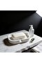 Concrete Soap Dish with Drain Channel Minimal Rectangular Bathroom Accessory - 3