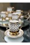 6-Person Porcelain Goldy Coffee Cup Set