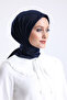 Plain Stitched Cheesecloth - Women's Headscarf |   Embroidery Writing Flat India 100X100 cm - 5