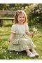 Girl's Daisy Patterned Summer Breathable Lined Dress with Bag - 2