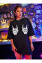 Printed Oversize T-shirt - Black - 3