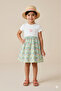 Girl's Floral Patterned Ribbed 100% Cotton Short Sleeve Summer Dress - 6
