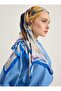 Abstract Pattern Scarf with Crayon Blue Colors - - 3