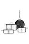 New Weston 3 Ply Induction Bottom 7 Piece Steel Cookware Set - 3