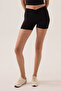 X Ece Black Waist Detailed Short Leggings Ruched Biker Shorts - 6