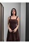 Lace Embroidered Belted Midi Dress - 4