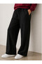 Black Wide Leg, High Waist Trousers for Women - 2