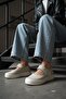 Varius Gray Suede (3 cm Heeled) Round Toe Detailed Loafer Shoes