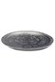 32 cm Stainless Steel Chrome Tray, Round Embossed Serving Plate, Kebab Meatball Pita Lahmacun Presentation Plate - 3