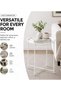 Tray Table with Detachable Tray Top，Round Metal Coffee Table Waterproof Removable Tray Side Table，for Living Room Bedroom Balcony Office (50x45 cm) - 6