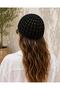 Hand Knitted Mesh Look Bandana Beanie - 4