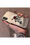 iPhone X/Xs Compatible Retro Red Rose Printed Impact Protective Hard Case - 2