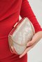 Gold Wavy Women's Wedding Evening Dress Event Clutch Bag - 3