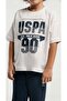 90 printed short sleeve crew neck shorts two-piece set 9-15 years old - 2