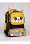3-Piece Ear-Strapped Primary School Backpack with Lunch Pencil Holder Yellow - Black - 4
