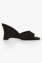 Women's Malibu Brown Suede Wedge Heeled Slippers - 2