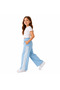 Mişil 24207-26 Girls' Striped Detailed Wide-Leg Sweatpants Comfortable Fit Elastic Waist Daily Wear - 6