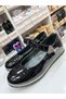 Genuine Leather Black Patent Leather Ribbon Detailed Girls' Ballerinas - 7