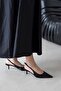 Marcela Women's Heeled Satin Shoes Black