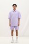 Oversize French Terry Fabric Polo Collar Tshirt