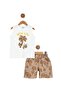 Baby Boy Palm Tree Printed Muslin Shirt and Shorts Summer Muslin Set 1-6 Years - 3