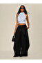 Women's Black High-Waisted Double-Breasted Detailed Wide-Leg Trousers – Stylish & Comfortable Oversized Pants - 3