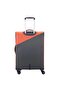 Dashway Spinner 4 Wheel Soft Trolley, 58 cm, Orange/Grey - 7