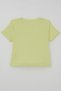 Girl's Crop T-Shirt with Stone Bow Print, Ages 7-12, Pistachio Green - 2