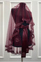 Burgundy Bridal Veil Set, Glass Beads and Pearl Decorations, Henna Night Veil Face Cover Set 6 Pieces