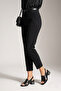 12120 Black Genuine Leather Women's Shoes