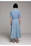 Regular Fit Straight Women's Light Indigo Denim Short Sleeve Dress - 2