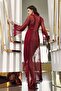 Women's Satin Lace Dowry Dressing Gown Nightgown Set 5200 - 3