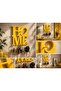 حامل مفاتيح حائطي مكتوب عليه Modern HOME - مزخرف ومفيد مقاس 14 × 14 سم