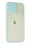 Ilkeshop New iPhone 12 Case Palm Frosted Camera Sliding Silicone (234140) - Turquoise - 2