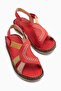 Cathrin Genuine Leather Red Women's Sandals - 6