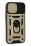 Ilkeshop New iPhone 14 Case with Pars Lens Ring Silicone (234830) - Gold - 2